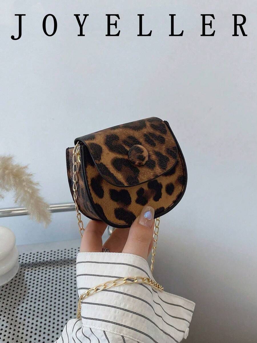 Mini Crocodile Print Clutch Bag, Solid Color Chain Shoulder Bag