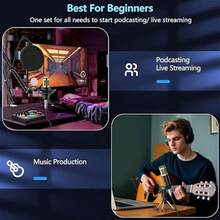 F998 Live Streaming Sound Card Mixer With DJ Mixing Effects, Audio Interface Studio Equipment | Voice Changer Sound Effects | Compatible With PS4 Karaoke Live Streaming Game Recording - Podcast Mixer - View 6