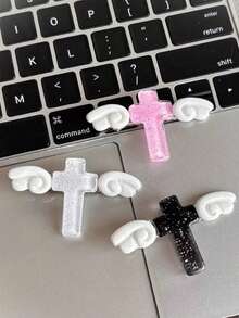 6 Stücke Y2K Subkultur Kreuz-Flügel Glitzer Haarspangen für Frauen, Seitenpony Clips, Haarschmuck, Mode, Elegant, Hot Girl, Y2K, Persönlichkeit, Millennium Stil, geeignet zum Kombinieren mit verschiedenen Outfits, geeignet für den täglichen Gebrauch, Festivalaktivitäten, Feiertagsveranstaltungen, Abendessen, Musikfestivals, Reisen und als Geschenk Haarschmuck für Mädchen. Einfarbig - Verschiedenfarbig - Übersicht 2