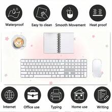 Leather Desk Pad Protector FULL Screen Star Gradient Y2K Gilr Mouse Pad Office Desk Mat Waterproof Non-Slip PU Desk Blotter Pad - View 8