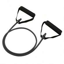 1pc 5-Level Resistance Band With Handle, Suitable For Home Fitness, Pilates And Body Shaping - Multicolor - View 14