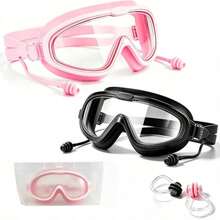Large Frame Adult Swimming Goggles, Anti-Fog, Waterproof, Includes Nose Clip, Comfortable Soft Seal, Suitable For Swimming Training And Beach Surfing - Multicolor - View 1
