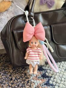 1pc [Cute Baby Series]Soft Keychain Bag Charm DIY Accessory Decoration Gift,Purse Charms - Multicolor - View 3