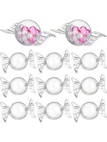 Set Of 4 Or 10 Transparent, Fillable Decorative Ornaments; Suitable For Party Decor, Christmas Gifts, And Party Favors. An Ideal Choice For Occasions Such As Christmas, Weddings, Birthdays, Anniversaries, And Gift Exchanges. - Multicolor - View 4