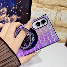1 قطعة غطاء هاتف قابل للطي بتصميم فراشة هولوغرافي من الجلد الليزري للبنات، خيارات متعددة الألوان، غطاء واقي، غطاء هاتف، غطاء هاتف قابل للطي، غطاء واقي، غطاء هاتف ذكي، غطاء هاتف عصري، غطاء هاتف، مناسب لغطاء واقي Galaxy، متوافق مع Galaxy Z Fold8 - متعدد الألوان - مشاهدة 3
