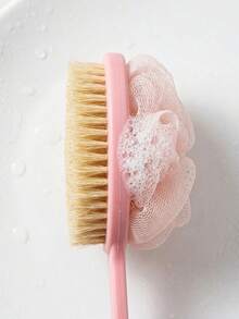 Long Handle Bath Brush, Suitable For Back Scrubbing And Shower Cleaning, 2-In-1 Bath Brush, Long Handle Soft Bristle Brush Head, Suitable For Back Cleaning And Body Cleaning, Long Handle Bath Brush (Do Not Use This Product Violently) - Multi-color - View 5
