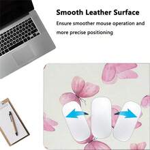 A Pink, Minimalist, Oversized, And Durable Leopard Mouse Pad Featuring A Butterfly Aesthetic-Suitable For Gaming, Office Use, Laptop Keyboards, Or As A Leopard Desk Mat, A Non-Slip Short Plush Base, And Is Available In Multiple Sizes - View 7