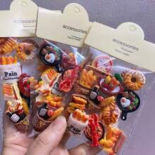 Cute Cartoon Bread Magnet Stickers - Mini Realistic European Style Bread Fridge Magnets, Baking Reminder Stickers, Decorative Magnets - Multicolor - View 5