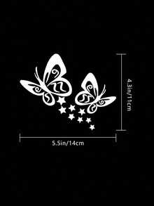 1pc White 30*15cm Sun Wave Car Window Bumper Sticker, Suitable For Car Window, Laptop, Bicycle, Cute Sun Flower Decor For Rearview Mirror, Car Accessories, Vinyl Sticker, DIY Waterproof Decoration - White - View 5