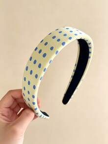 1pc Women Polka Dot Padded Headband, Vintage Colorful Wide Hair Hoop, Fashion Daily Hair Accessory For Party Dating - Multicolor - View 8