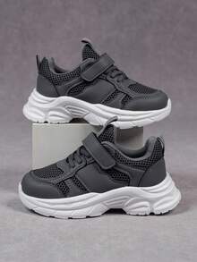 1 Pair All-Season Fashion Casual All-Match Versatile Comfortable Soft Sole Lightweight Lace-Up Flat Sneakers Mesh Breathable Back To School - Grey - View 12