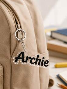 Custom Acrylic Name Keychain, Personalized Letter Pendant, Cute Backpack Accessory, Custom Keychain, Christmas Gift - Multicolor - View 2