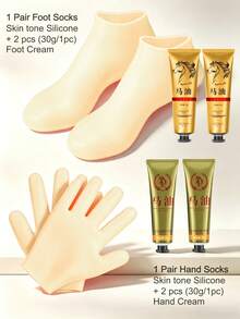 Silicone Moisturizing Foot Socks, Effective Foot Care, Prevent Heel Cracking, Remove Dead Skin, Elastic Foot Socks, All-Day Hydration, Prevent Dryness, Odorless, Easy To Put On And Take Off, Soft And Comfortable Material - Multicolor - View 15