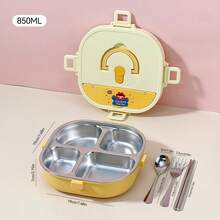 304 Stainless Steel Bento Box Adult, Cute Bento Box For School Student, Portable Stainless Steel Lunch Box With Handle And Cutlery, Leak-Proof Metal Lunch Box, Microwavable Small Lunch Containers With Lids, Japanese Bento Box - Multicolor - View 15