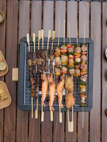 CAMEL CROWN Portable Mini Drawer Fire Pit For Home Tea Boiling & Barbecue, All-In-One BBQ Grill Set, Square Outdoor Charcoal Stove - Black - View 7
