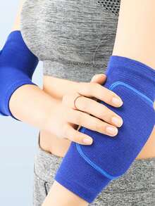 2pcs/1pair Unisex Elastic Elbow Pads, Thickened Sponge Arm Sleeves, Sports Fitness Protective Gear For Tennis, Basketball, Football, Volleyball, Adult Size - Multicolor - View 10