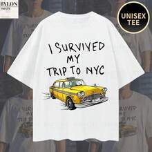 Ich habe meine Reise nach NYC überlebt Oversized Shirt Spinne-Hero Shirt, Disneyland T-Shirt, Avengers Shirts Spinne-Hero T-Shirt, Katseye Merch Damen T-Shirts - Weiss - Übersicht 1