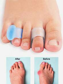 Gel Toe Separators, 2/4 Pack Durable Toe Spacers, Silicone Toe Spreading Pads, Unisex, Easy To Wear - Multicolor - View 2