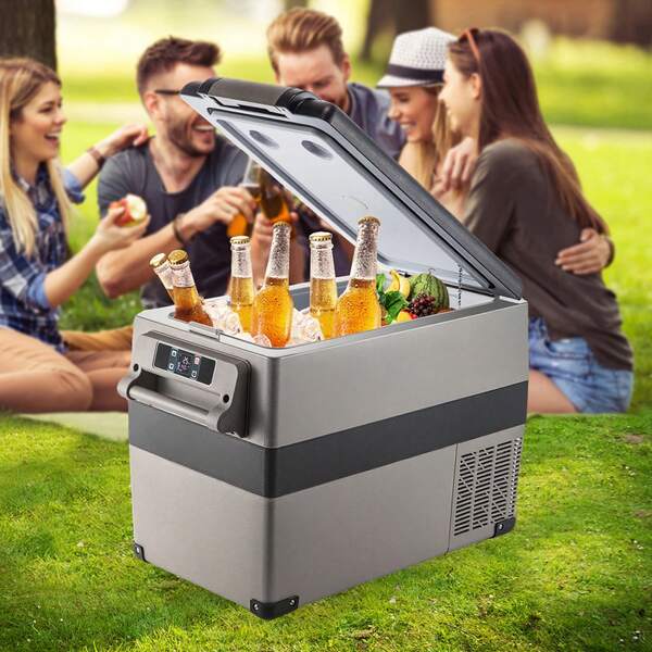 Congélateur de voiture portable 45L, mini réfrigérateur de voiture 45W, glacière de voiture 12V, congélateur portable AC/DC, réfrigérateur de voiture portable pour usage domestique et extérieur