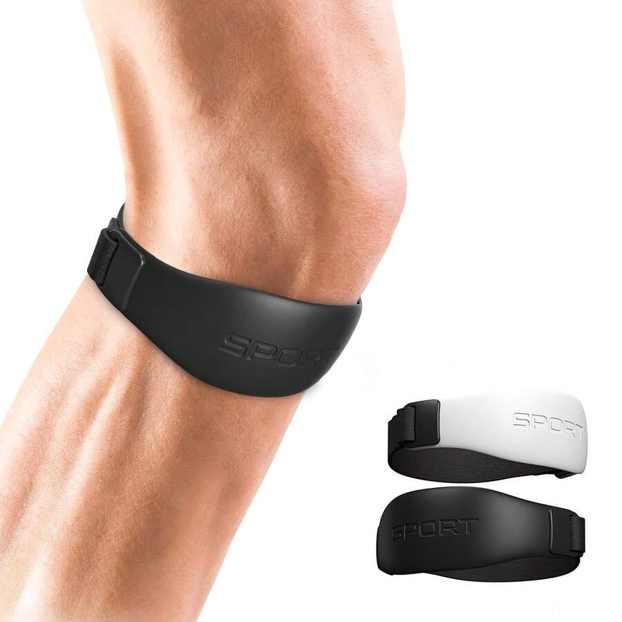 AA MASEDA 1pc Patella Support Strap, Adjustable Elastic Patella Compression Band, Suitable For Men And Women Sports, Fitness, Outdoor, Hiking, Running, Basketball - Multicolor - View 1