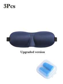 4 Styles Available, 3D Embossed Zero Pressure Blackout Design, Breathable Skin-Friendly Fabric, Adjustable Elastic Strap, Full Blackout, Suitable For Napping, Travel, Yoga, Home Use, Vintage Style - Multicolor - View 16