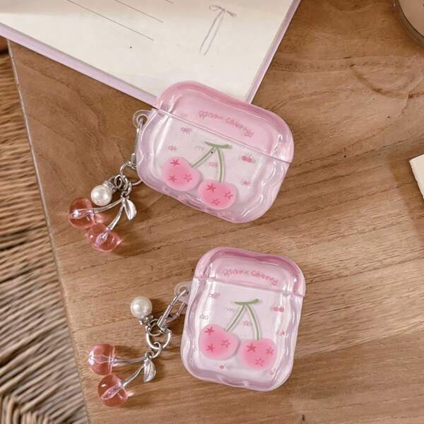 Casing Earphone Motif Bintang Ceri Gradien Merah Muda Terang, Gaya Girly Segar, Casing Lembut Transparan Bergelombang, Penutup Earphone Liontin Ceri Mutiara 3D yang Indah, Kompatibel dengan Apple Generasi ke-1/ke-2/ke-4 Pro/Pro 2, Kompatibel dengan Apple Pro 3, Kompatibel dengan Apple Generasi ke-3 dan Model Lainnya, Casing Pelindung Earphone, Sempurna untuk Penggunaan Sehari-hari, Cocok untuk Pasangan dan Wanita, Ini adalah Hadiah yang Sangat Baik untuk Teman, Keluarga, Pasangan atau Bahkan Diri Sendiri, Sempurna sebagai Hadiah Ulang Tahun untuk Pasangan Anda