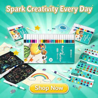 24 Colors Markers With Quick-Dry Ink - Fine Tip, Tip To Barrel, Colorful Markers, Suitable For Scrapbooking, Card Making - Marker Set, Suitable For School, Classroom Supplies, Student Stationery, Artists And Supplies, Back To School Gift, Suitable For Coloring, Painting, Planner Marking, Wedding, Christmas, Mother's Day, Back To School, Home, Students, Halloween, Suitable For Rocks