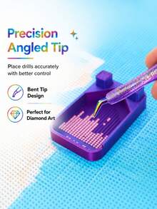 Rainbow Diamond Painting Metal Dot Drill Bit, Thread-In Resin Pen Replacement Tip, 1-25 Diamond Paint Pen Tip, Dot Painting Tool For DIY Rhinestone Crafts - A - View 4