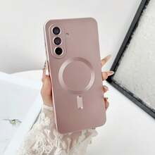 Luxury Magnetic Phone Case Compatible With Samsung Galaxy S24 S25 S22 S23 Ultra Plus S20 S21 FE Note 20 A35 A55 A05 A15, Soft TPU Material - Rose Gold - View 44