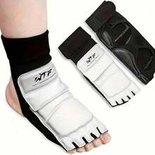 1 Set Taekwondo Foot Guard Training Set Competition Combat Foot Guard - Black and White - View 13