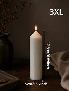 1pc Vintage White Textured Pointed Aromatherapy Candle, 1.97 Inch Diameter (S-4XL Size), Suitable For Home Decor, Photography Props, Desktop Ornament, Gift Idea, Women's Gift, Halloween Decoration - Multiple Styles - View 16