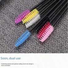 50pcs Disposable Eyelash Brushes, Multi-Color Mascara Brush Sticks, Suitable For Eyelash Extensions And Eyebrow Shaping, Back To School Supplies, College Dorm Essentials, Portable Travel Makeup Tools - Multicolor - View 9