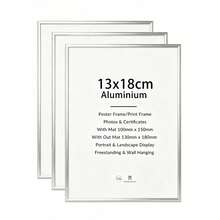 Mosearon 1pc/2pcs/3pcs/4pcs A3 Photo Frame, Classic Silver Rectangular 30x40cm Picture Frame, A4 Photo Frame, Poster Frame, No Mat, Suitable As Vacation Gift For Friends And Family, Can Be Hung Horizontally Or Vertically - Silver - View 25