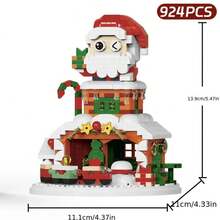 Christmas Santa Claus Christmas Tree Train Snowman Micro Particle Building Blocks Christmas Gift Creative Gift Reindeer Assembly Blocks - Educational ABS Toy Gift Box Packaging Best Holiday Gift - Green - View 16