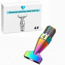 Rainbow Diamond Painting Metal Dot Drill Bit, Thread-In Resin Pen Replacement Tip, 1-25 Diamond Paint Pen Tip, Dot Painting Tool For DIY Rhinestone Crafts - A - View 11