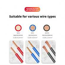 250pcs GT Copper Tube Cold Pressing Wire Terminals Set, Includes Crimping Pliers, 7 Sizes 1-16mm² Pure Copper Wire Connectors, Portable Quick Wiring Terminals, Suitable For Automotive Machinery DIY Electrical Wire Cable Connection - GT Copper Pipe Crimp Terminal - View 10