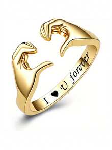 1 pièce Bague minimaliste pour femmes, bijoux de mariage, fiançailles, fête, cadeau de la Saint-Valentin - 5# - Voir 3