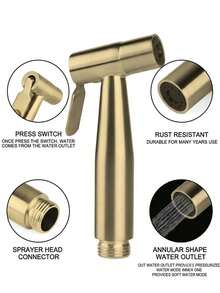 Self-Cleaning Shower Head Bidet Sprayer Set, 304 Stainless Steel Cold Water Spray Gun, Handheld Toilet Bidet Sprayer Set - A - View 7