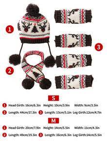 1PC Pet Accessories Small Dog Puppy Cat Cute Versatile Windproof Warm Christmas 3 Pieces Set - Brown Reindeer - Multicolor - View 8