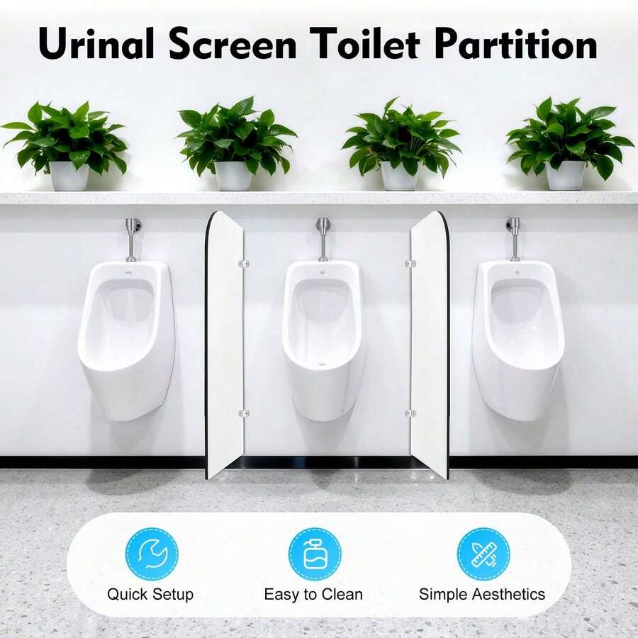 Urinal Screen Toilet Partition Wall-Mounted Men Urinal Partition Screen Urinal Partition Divider Screen - Urinal Screen Toilet Partition - View 1