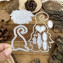1pc Cute Gnome Metal Cutting Template DIY Scrapbook Photo Album Greeting Card Home Decor Holiday Blessing Handmade - Dwarf - View 3