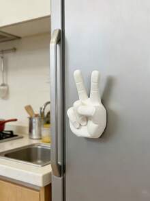 1pc Finger Design Self-Adhesive Hook, Unique Storage Hook, Auxiliary Storage Hook, PLA Material, Multiple Colors Available, Sold Individually, Practical Hook - Multicolor - View 3