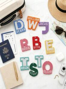 Ayotu Customized Personalized Letter Luggage Tags & Backpack Charms Keychains - Pixel Beads Style Luggage Identification Tags, Fuse Beads Travel Identification Tags, Includes Customized Letters & Lanyards, Pixel Style Art, Pet Identification Tags, Travel Essentials, Travel Storage Bag Accessories, Customizable Luggage/Backpack Decorations, Suitable For Men & Women Travel Use, Great Choice For Graduation Travel Gifts - Multicolor - View 7