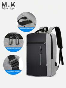Men's Business Laptop Backpack, USB Charging Port, Commuter Casual Travel School Bag, Minimalist Large Capacity, Gift, Anti-Theft, TSA Friendly - Multicolor - View 1