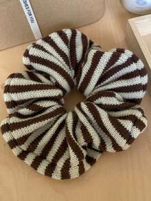 1pc Casual Polyester Warm Woolen Large Scrunchie Hair Tie Hair Accessory For Women Slouchy Chic - Multicolor - View 10