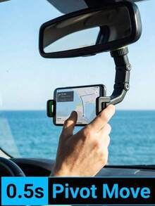 360° Rotatable Adjustable Phone Holder, Space-Saving Car Mount, L-Shaped Design, Firm Grip, Sturdy Structure, Suitable For Various Phones, Back To School Travel Essential, Car Accessory, Camping Essential, Halloween Decoration - One Size Fits All - View 2