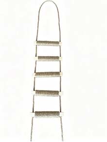 Exquisite Wall-Mounted Wooden Cat Climbing Ladder, Durable Sisal Scratching Rope, Space-Saving Indoor Cat Bridge Furniture, Reliable Pet Activity Structure, 3 Sizes Available: 50cm, 150cm, 200cm, Sturdy Home Kitten Toy Supplies - Ginger - View 14