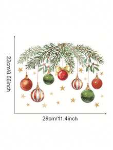 1pc Christmas Pendant Toilet Lid Decorative Sticker, PVC Material, Easy To Install And Remove, Suitable For Seasonal Home Decor, Sticker, Wall Decal, Home Decor Decal, Scene Decoration, Holiday Decoration, Christmas Decoration - Multicolor - View 6