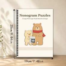 Nonogram Puzzles Logic Picture Book, Suitable For All Ages, Spiral Bound For Easy Page Turning, Detachable Inner Pages, Includes Various Difficulty Levels Of Nonogram Sudoku Games, Relaxing And Stress-Relieving, Multiple Styles Available (Pen Not Included) - 1 Piece - View 6