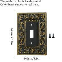 1PC 3D Printed Premium Plastic Gothic Vintage Carved Switch Plate, Retro European Style Wall Switch Decorative Panel, Halloween Personalized Soft Decor Switch Plate Suitable For Studio Wall Backdrop Scene - Multicolor - View 4